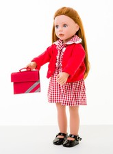 FRILLY LILY OUR GENERATION DOLL SUMMER UNIFORM  DRESS/CARDY /BOOKBAG [ NOT DOLL]