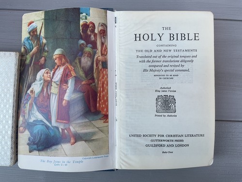 Antique holy bible leather - holy,