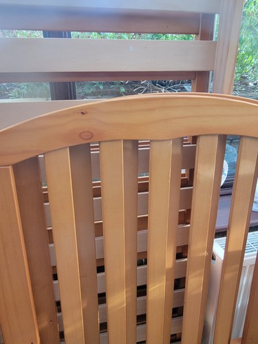Solid wood dropside cot with - wood,