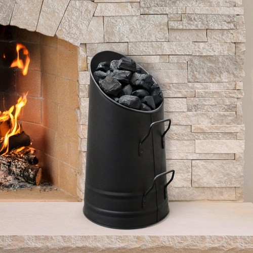 Black coal bucket fireside - black,