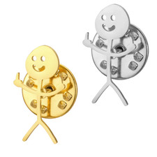Man Middle Finger Pin Badge