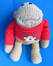 MONKEY beanie soft toy knitted