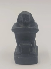 SEATED FIGURE  Black Resin