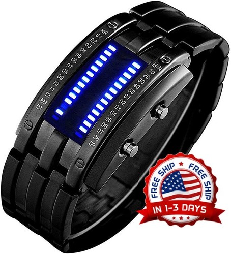 Binary watch for - men, lava