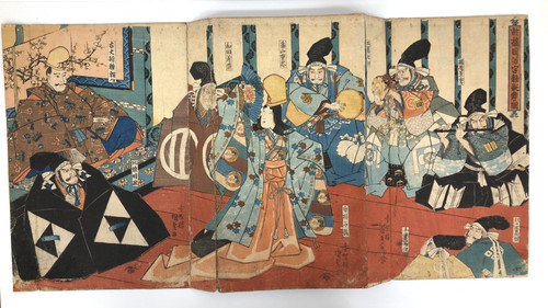 Kunisada woodblock print - woodblock,