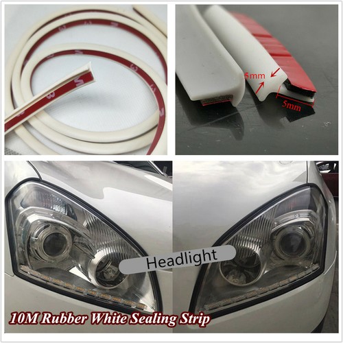 White 10m rubber - sealing, strip
