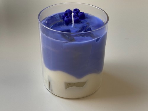 Blueberry latte candle - latte,