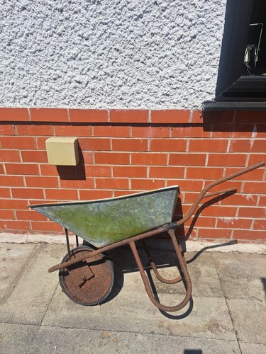 Wheelbarrow garden planter.