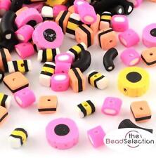 20 Liquorice Allsorts Fimo Polymer Clay Beads Mixed Jewellery Making MSC41