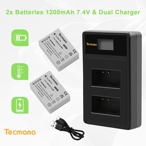 2pcs 10l battery - nb-10l, +dual