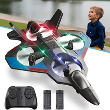 Foam RC Plane Drone for Kids Remote Control Airplane Fighter Jet with LED Light