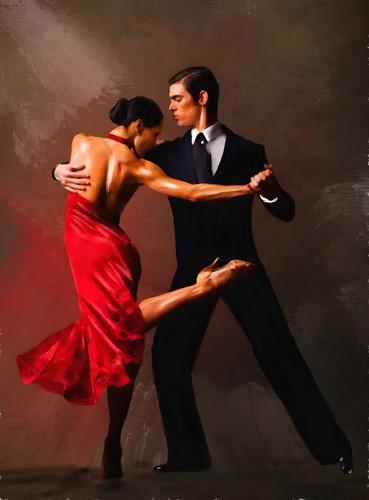 Tango passion dancing couple - tango,