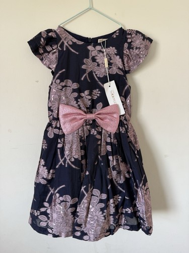 Hucklebones dress navy pink - hucklebones,