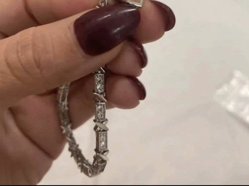Silver tennis bracelet - tennis,