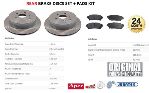 Rear brake discs - rear, and
