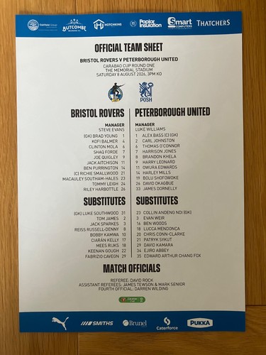 Bristol rovers 2026 - rovers, 2026-2027