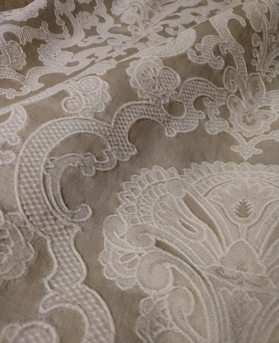 Ivory jacquard woven raised - ivory,