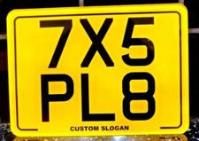 7X5 Reflective Track Day Plate Novelty Motorcycle Motorbike Show  Number plate  