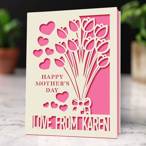 Personalised mother day card - day,