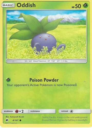 147 oddish common pokemon - oddish, common: