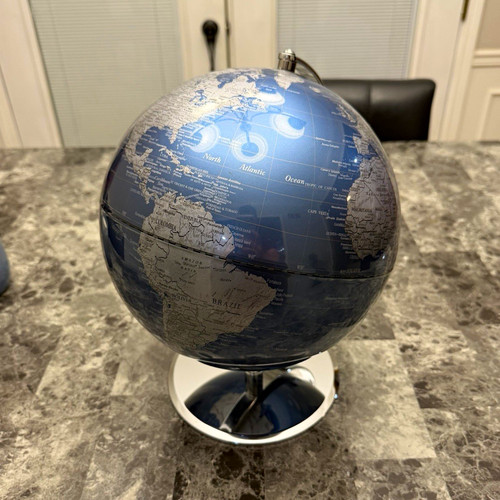 Blue silver rotating tabletop - rotating,