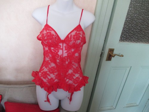 Camisole with suspender belt - with,