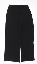 Zara Women’s Black Crepe Dress Pants Size 12 Tailored Stretch Trousers