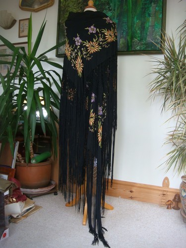 Antique 1930 black - 1930's, silk