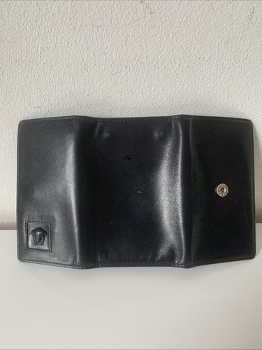 Versace medusa black leather - versace,