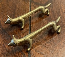 Unusual Rare Vintage Brass Fox