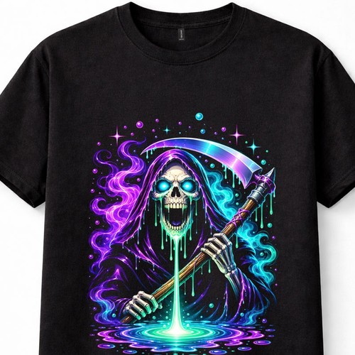 Neon grim reaper - grim, scythe