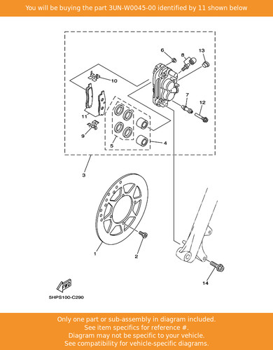 Yamaha brake pad kit - brake,
