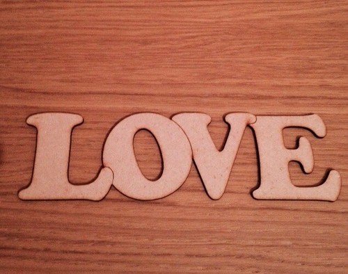 Laserkris wooden love word - laserkris,