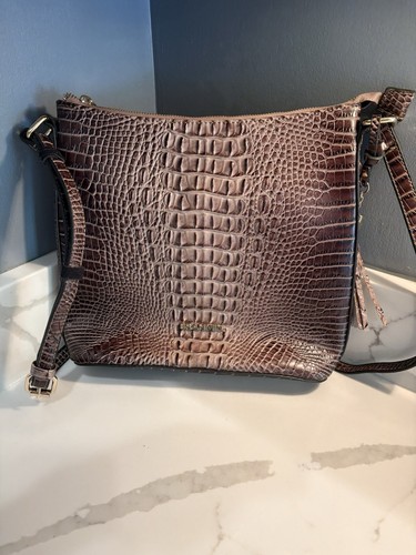 Brahmin croc embossed - croc, brown