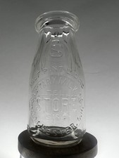 Antique Glass Milk Bottle