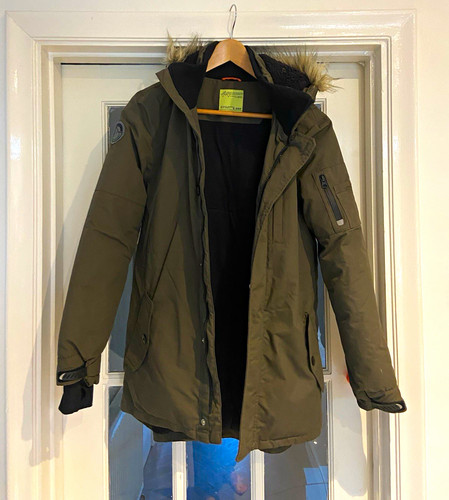 Next khaki hooded parka jacket - hooded,