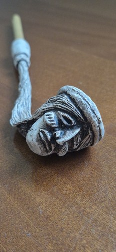 Clay and bamboo pipe - and,