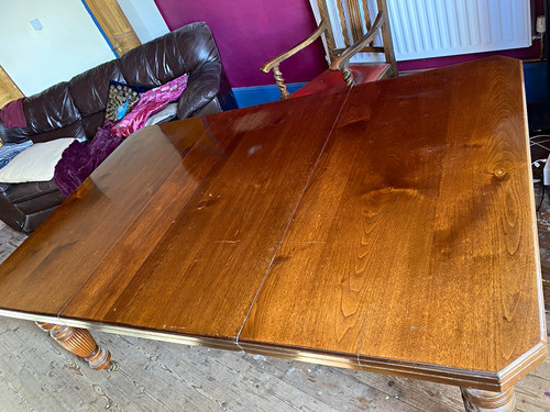 Seater walnut polished solid - walnut,