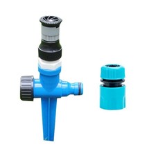 360° 4-Point Adjustable Garden Sprinkler with Ground Spike & Quick Connect, Mist