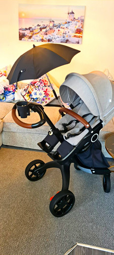 Grey single travel system - single,