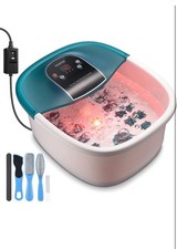 Foot Spa Bath Massager with Heater Bubbles Vibration Temperature Control Timer,