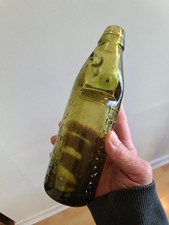 PICTORIAL OLIVE AMBER 10OZ CODD FROM SALFORD,  GOOD CONDITION.