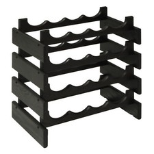 16 Bottle Dakota Wine Rack Solid Oak, Easy Assembly