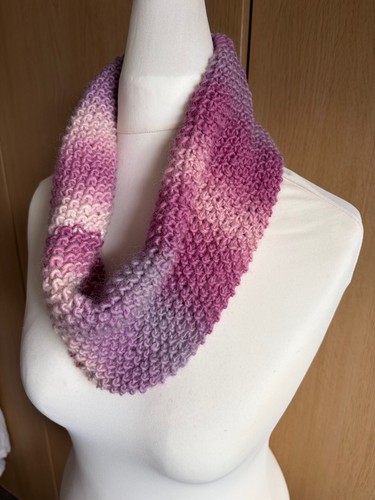 Hand knitted cowl scarf - cowl,