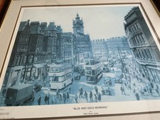Sheffield Town Centre Peter Jones Blue Gold Morning Signed Print 127/500