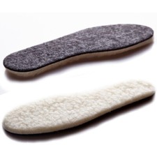 SheepSkin Insoles Soft Warm Winter Thick Inner Soles Sheep Wool Shoes Boot Pad
