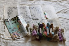 STITCHCRAFT - April 1957 - Needlework Magazine + Pattern & Wool - Vintage