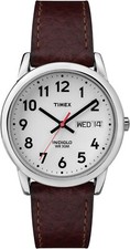 Timex Mens Day and Date Watch T20041, Leather strap, Indiglo Night Light & Date