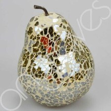 Mosaic glass pear home - mosaic, (gold)