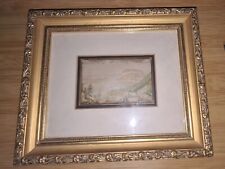 Antique 1851  Print Le Blond  Bingen on the Rhine  Baxter 8½" x 7" Frame 